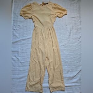 Boohoo Cream Backless Jumpsuit